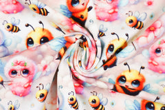 Baumwolljersey Digital Cute Bee´s - Muster 2