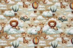 Baumwolljersey Digital Flying Animals