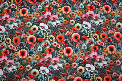 Baumwolljersey Digital Luna Flower