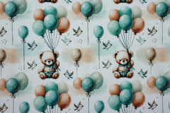 Baumwolljersey Digital Ballon Bears