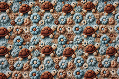 Baumwolljersey Digital Knitted Cuties