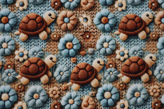 Baumwolljersey Digital Knitted Cuties