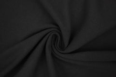 Reststück : 1,25m -French Terry uni schwarz