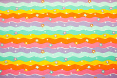 Baumwolljersey Rainbow Waves & Stars