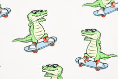 Baumwolljersey Cool Skater Kroko