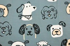 Reststück: 1,35m - Baumwolljersey Dogs