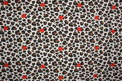 Baumwolljersey Leopard Hearts