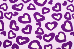 Baumwolljersey Purple Hearts