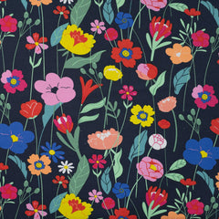 French Terry Colourful Flowers by Qjutie