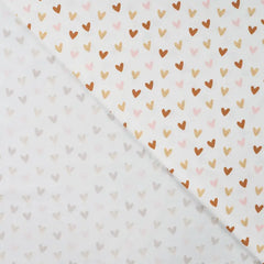 Baumwolljersey Glitter Hearts