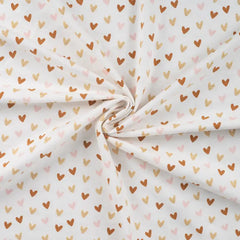 Baumwolljersey Glitter Hearts