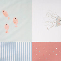 Panel Popelin Decke + Kuscheltiere by Qjutie