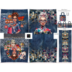 Canvas Taschenpanel Wendetasche - Tea Time