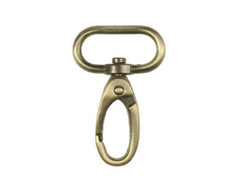 Karabinerhaken oval VENO 25 mm, altgold - 190106