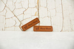 Kunstleder Label/Aufnäher Set Hand Made