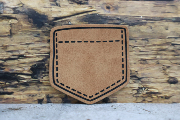 Kunstleder Label/Aufnäher Pocket
