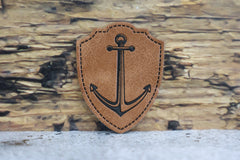 Kunstleder Label/Aufnäher Anker