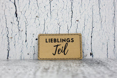 Kunstleder Label/Aufnäher Lieblingsteil - gold