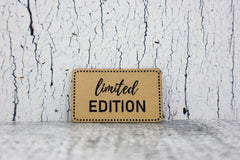 Kunstleder Label/Aufnäher Limited Edition - gold