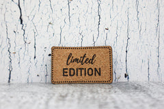 Kunstleder Label/Aufnäher Limited Edition - kork