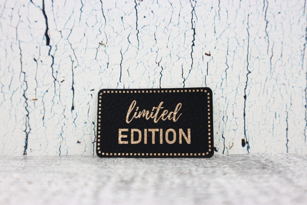 Kunstleder Label/Aufnäher Limited Edition - schwarz