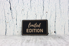Kunstleder Label/Aufnäher Limited Edition - schwarz