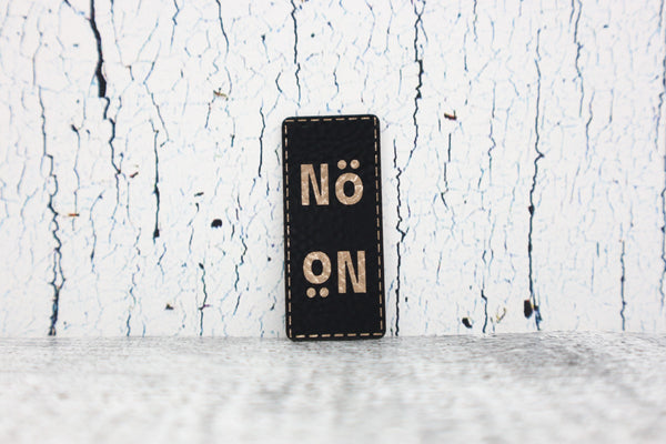 Kunstleder Label/Aufnäher NÖ - schwarz