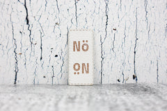 Kunstleder Label/Aufnäher NÖ - weiß