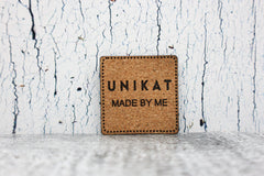 Kunstleder Label/Aufnäher Unikat - kork