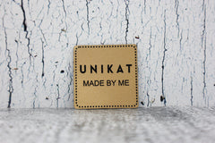 Kunstleder Label/Aufnäher Unikat - gold