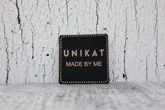 Kunstleder Label/Aufnäher Unikat - schwarz