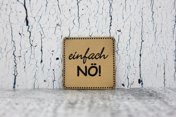 Kunstleder Label/Aufnäher Einfach NÖ - gold