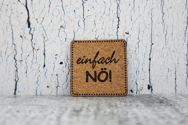 Kunstleder Label/Aufnäher Einfach NÖ - kork