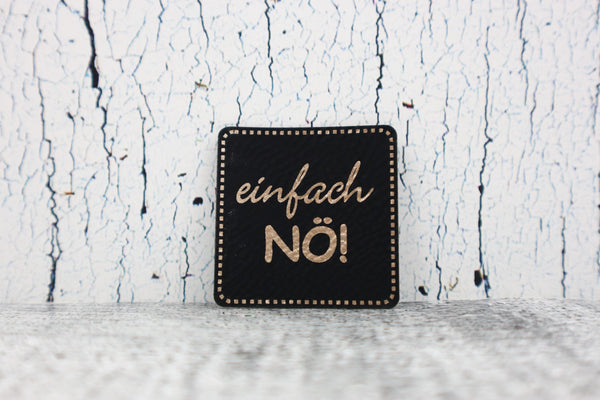 Kunstleder Label/Aufnäher Einfach NÖ - schwarz