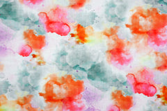 Leinen Baumwoll Mix Digital Flowing Batik
