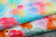 Leinen Baumwoll Mix Digital Flowing Batik