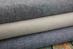 Leinen Baumwollstoff Chambré Melange