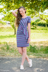 French Terry Glow by Lycklig Design - Neonstreifen