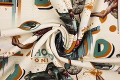 Lizenz Baumwolljersey Harry Potter Hogwarts Express - natur