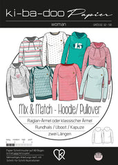 Schnittmuster Kibadoo Damen Mix&Match Hoodie/Pullover