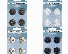 Metall-Druckknöpfe 4 x 25mm