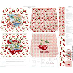 Canvas Taschenpanel Wendetasche by Stenzo - Kirschen