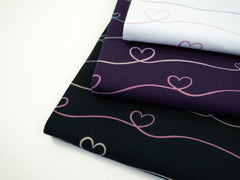 Baumwolljersey Scribble Hearts by Mrs Mint Design