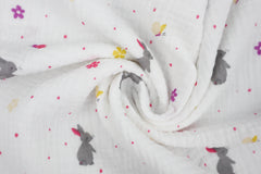 Double Gauze Musselin Cute Rabbit