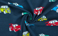 Baumwolljersey Niklas Cars - dunkelblau