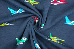 Baumwolljersey Niklas Planes - dunkelblau