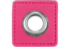 1 Ösen Patch für Kordeln Lederimitat pink