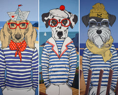 Panel Canvas Maritim Dogs