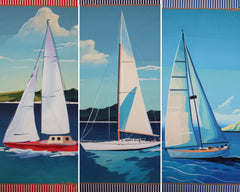 Panel Canvas Seegelboote