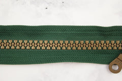 Reißverschluss Opti - TEILBAR - altmessing, Raupe 8 mm